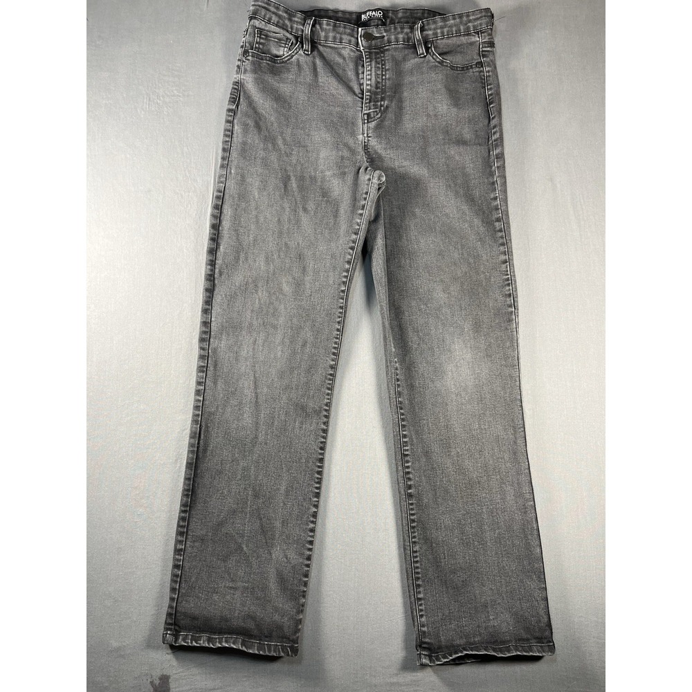 Buffalo David Bitton Women Alyssa Hi Rise Straight Leg Black 12/32